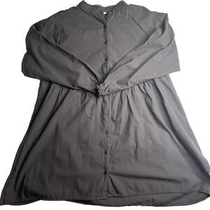 Samansa Mos2 Gray Women Blouse Lace Cottagecore‎ Quiet Luxury Minimalist